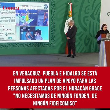 En Veracruz, Puebla e Hidalgo se está impulsado un plan de apoyo para las personas afectadas por el huracán Grace. No necesitamos de ningún Fonden, de ningún fideicomiso , señaló Laura Velázquez, coordinadora nacional de Protección Civil.