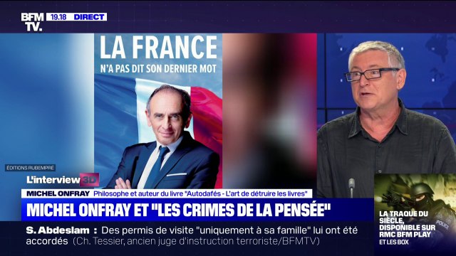 Pour Michel Onfray, le livre d'Éric Zemmour est effectivement un livre de campagne