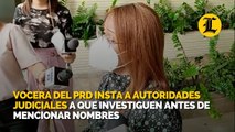 Vocera del PRD insta a autoridades judiciales a que investiguen antes de mencionar nombres