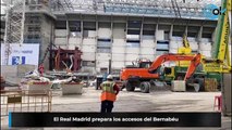 El Real Madrid prepara los accesos del Bernabéu