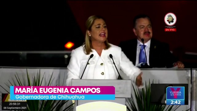 Maru Campos tomó protesta como la primera gobernadora de Chihuahua