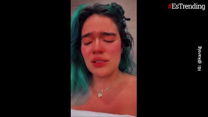 ¿Qué le pasó? Karol G sorprendió en redes por video en donde llora desconsoladamente