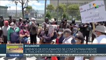 Gremios estudiantiles de Ecuador se movilizan en rechazo a recorte a la educación