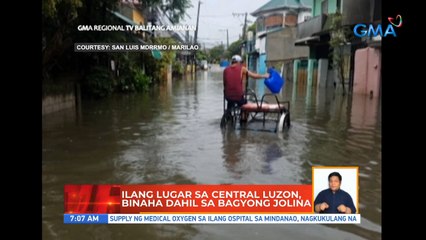 Ilang lugar sa Central Luzon, binaha dahil sa bagyong Jolina | UB