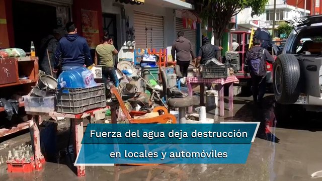 Comienza limpieza en municipios afectados por las inundaciones en Hidalgo