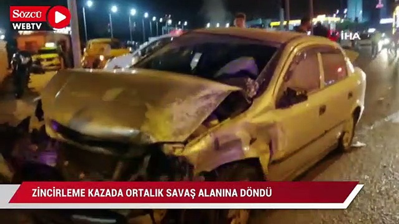 Zincirleme kazada ortalık savaş alanına döndü