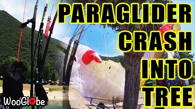 'Paraglider Misjudges her Landing & CRASHES Right into a Tree'