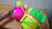Unboxing and Review of Beach Castle Beach Set Water Tools Toys Sand Game Kids Beach Toys