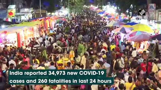 India logs 34,973 fresh Covid-19 cases, 260 fatalities