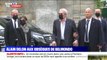 Alain Delon arrive aux obsèques de Jean-Paul Belmondo