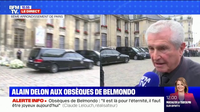 Obsèques de Belmondo: pour Claude Lelouch, il est là pour l'éternité, il faut être joyeux aujourd'hui