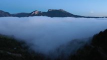 KASTAMONU - Sisle kaplanan Yaralıgöz Dağı havadan görüntülendi