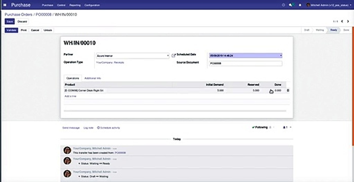 How to get status of Delivery and Vendor Bill of Purchase order | Odoo Apps features | Browseinfo