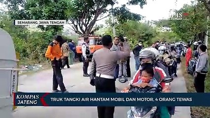 Truk Tangki Hantam Mobil Dan Motor, 4 Orang Tewas