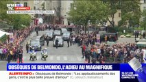 Obsèques de Jean-Paul Belmondo: le corbillard quitte l'église Saint-Germain-des-Prés