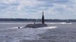 US Navy Ballistic-Missile Submarine USS Alaska Gold Returning to Naval Submarine Base Kings Bay