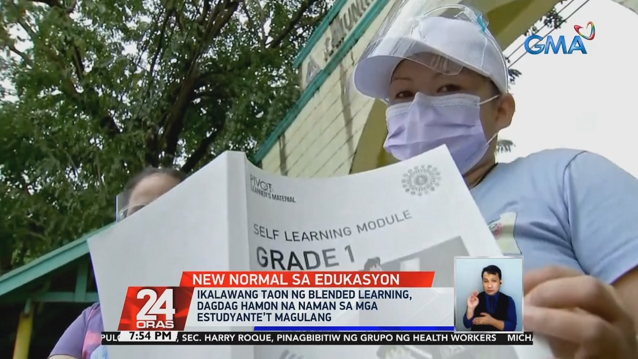 Ikalawang taon ng blended learning, dagdag hamon na naman sa mga estudyante’t magulang | 24 Oras