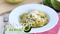 Spaghettis carbonara d'avocat
