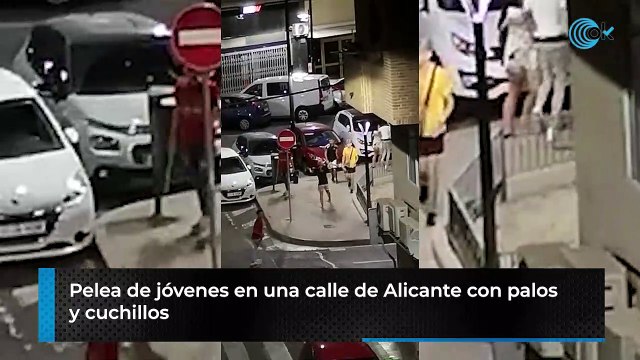 Pelea callejera entre jóvenes con cuchillos y palos en Alicante