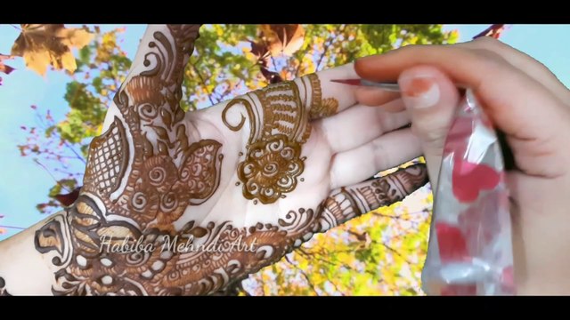 front hand mehndi design - मेहंदी  डिजाइन आसान - mehndi design for beginners - heavy bridal arabic full hand henna mehndi - easy simple new henna mehendi design - habiba Mehndi Art