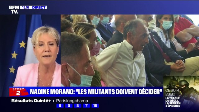 Nadine Morano ne croit pas en l'hypothèse d'un second tour Emmanuel Macron - Éric Zemmour à la présidentielle