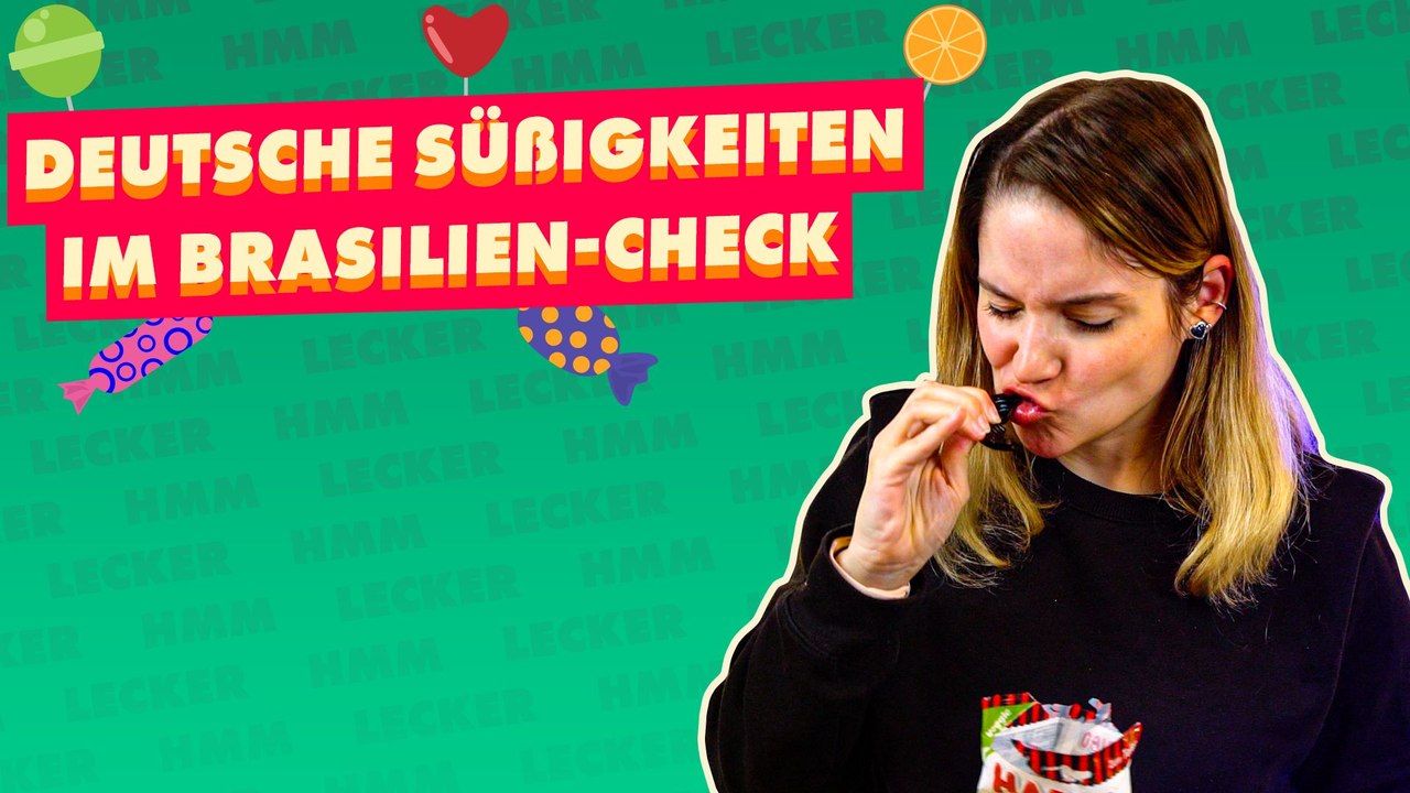 Brasilianerin probiert deutsche Süßigkeiten!