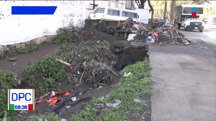 Riesgo de nuevas inundaciones en Ecatepec, canal "El Chapulín" está tapado