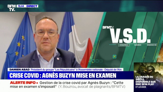 Damien Abad sur la mise en examen d'Agnès Buzyn: Je ne partage pas cette volonté de tout mettre devant la justice, ça n'est pas comme ça qu'on fait de la politique