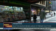 Electoral silence begins in Argentina prior to elections
