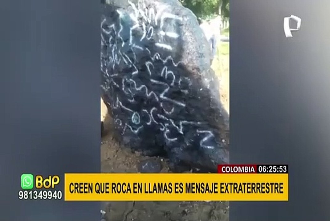 Encuentran supuesto meteorito con extraño mensaje
