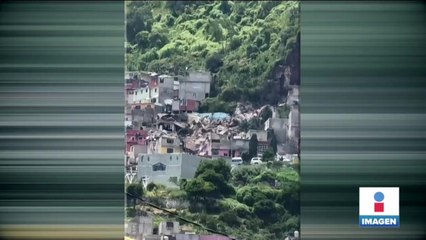 Se registra derrumbe en el Cerro del Chiquihuite