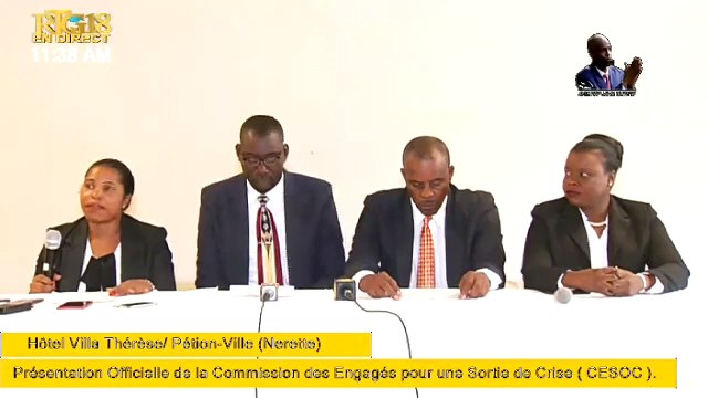 Présentation officielle de la Commission des Citoyens Engagés pour une Sortie de Crise.