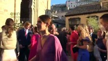 Los Duques de Huescar salen de la boda de Jaime Palazuelo y Micaella Rubini