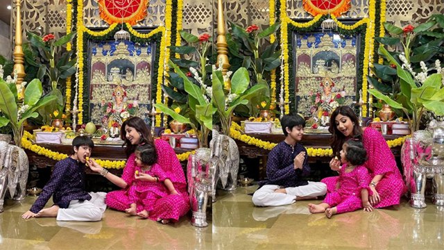 Ganesh Chaturthi 2021: Shilpa Shetty का Kids के साथ Ganesh Aarti का VIRAL VIDEO | Boldsky
