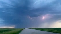 Sky Illuminates With Extreme Lightning During Storm in Canada