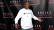 Rapper Domino attends the "Social Disturbance" private screening red carpet in Los Angeles