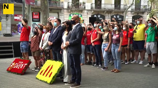 Ofrena floral d'ERC i Junts