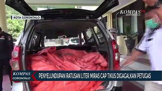 Penyelundupan Ratusan Liter Miras Cap Tikus Digagalkan Petugas