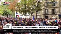 EN DIRECT - Manifestations anti-pass sanitaire : Regardez les images des cortèges à Paris avec une certaine tension dans la capitale