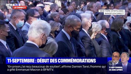 Les images de la première minute de silence à New York en hommage aux victimes du 11-Septembre