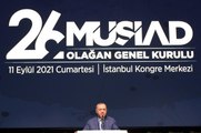 Cumhurbaşkanı Erdoğan, İstanbul Kongre Merkezi'nde düzenlenen MÜSİAD 26. Olağan Genel Kurulu'na katıldı