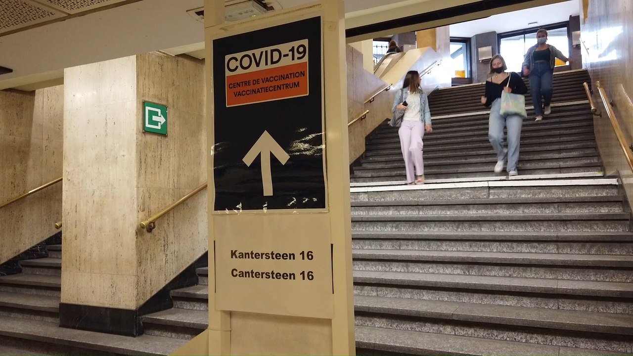 Ouverture du centre de vaccination à la gare de Bruxelles-Central
