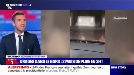 Download Video: Intempéries dans le Gard: l'équivalent de 2 mois de pluie sont tombés en 3 heures