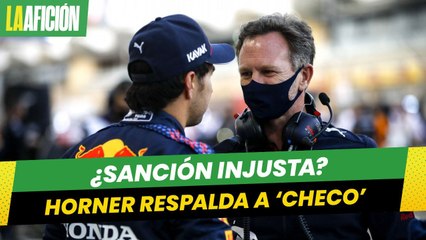 Sanción de cinco segundos deja a Checo sin podio. Horner lo respalda.