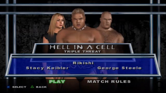 Here Comes the Pain Stacy Keibler(ovr 100) vs Rikishi vs George Steele