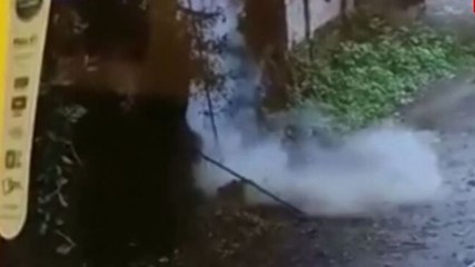 Watch: Crude bomb attack on Bengal BJP MP Arjun Singh's house caught on cam