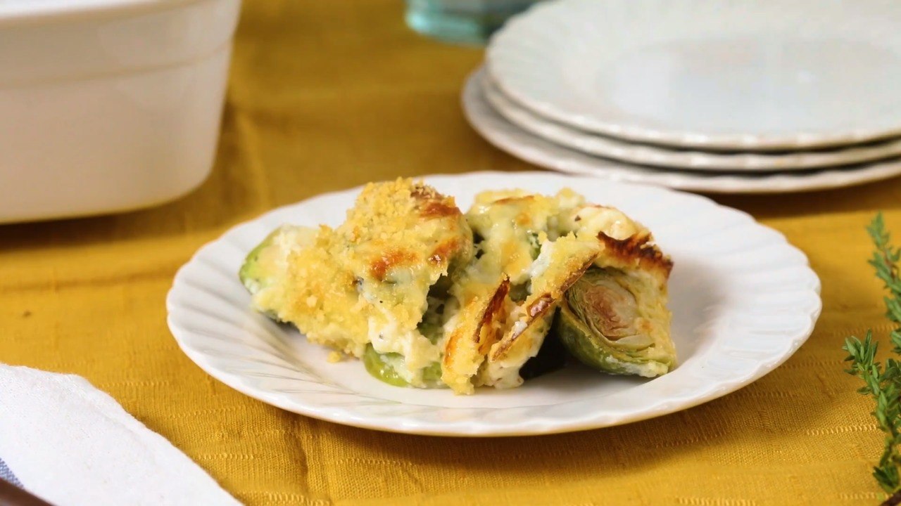 Cheesy Baked Brussels Sprouts