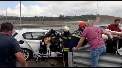 Son dakika haberi | Kazaya müdahale eden otoyol görevlisine otomobil çarptı: 2 ölü, 2 yaralı