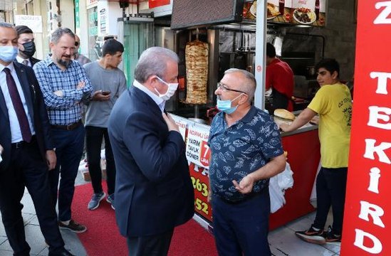 TBMM Başkanı Şentop, memleketi Tekirdağ'da esnaf ziyareti yaptı