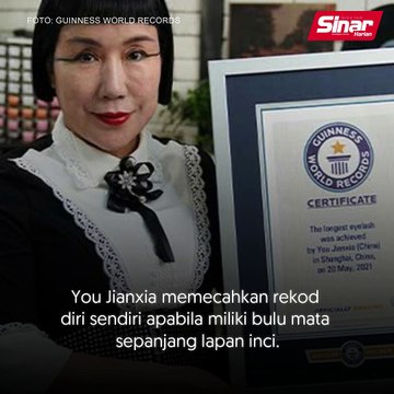 Win habis! Bulu mata terpanjang di dunia tu!